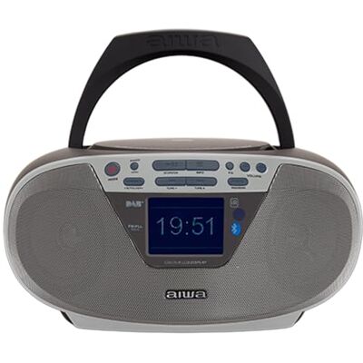 Aiwa BBTU-500DAB/SL draagbare CD-radio Dab+ met 2,4 inch kleurendisplay, Bluetooth 5.0, USB, CD/CDR/RW/MP3, DAB+, kleur: zilver Aiwa BBTU-500DAB/SL draagbare CD-radio Dab+ met 2,4 inch kleurendisplay, Bluetooth 5.0, USB, CD/CDR/RW/MP3, DAB+, kleur: zilver