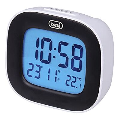 Trevi SLD 3875 Digitale klok met lcd-display, wekker, thermometer, kalender en snooze-functie, wit Trevi SLD 3875 Digitale klok met lcd-display, wekker, thermometer, kalender en snooze-functie, wit