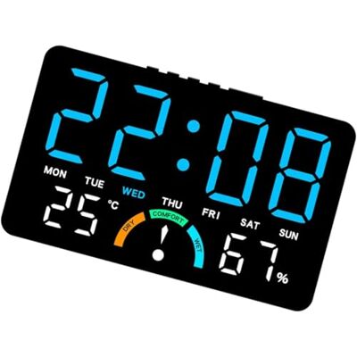 TOPDÉCORÉ Wekker, digitale wekker, verlichte wekker met led-display, digitale klok, tiener wekker, met 2 alarmen, instelbare helderheid 3 niveaus, snooze, 12/24 uur, USB-poort, ideaal voor slaapkamer, woonkamer TOPDÉCORÉ Wekker, digitale wekker, verlichte wekker met led-display, digitale klok, tiener wekker, met 2 alarmen, instelbare helderheid 3 niveaus, snooze, 12/24 uur, USB-poort, ideaal voor slaapkamer, woonkamer