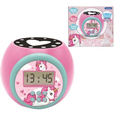 Lexibook RL977UNI Projectorwekker met alarm en sluimerfunctie, eenhoorn, nachtlampje met timer, lcd-display, werkt op batterijen, roze Lexibook RL977UNI Projectorwekker met alarm en sluimerfunctie, eenhoorn, nachtlampje met timer, lcd-display, werkt op batterijen, roze