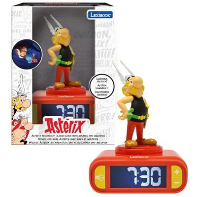 Lexibook Asterix, Asterix nachtlichtwekker, geluiden en melodieën, lcd-display met achtergrondverlichting, helder, snooze, RL800AX2 Lexibook Asterix, Asterix nachtlichtwekker, geluiden en melodieën, lcd-display met achtergrondverlichting, helder, snooze, RL800AX2