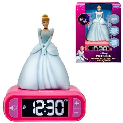 Lexibook Disney Princess digitale wekker voor kinderen met nachtlampje Snooze, kinderklok, lichtgevende Disney Princess, roze RL800DP Lexibook Disney Princess digitale wekker voor kinderen met nachtlampje Snooze, kinderklok, lichtgevende Disney Princess, roze RL800DP