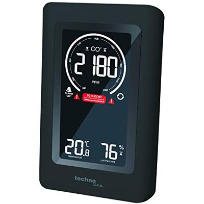 techno line Technoline WL1030 CO2 meetinstrument, luchthouder, zwart techno line Technoline WL1030 CO2 meetinstrument, luchthouder, zwart
