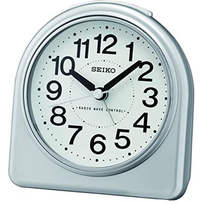 Seiko QHR204S wekker, kunststof, zilverkleurig Seiko QHR204S wekker, kunststof, zilverkleurig