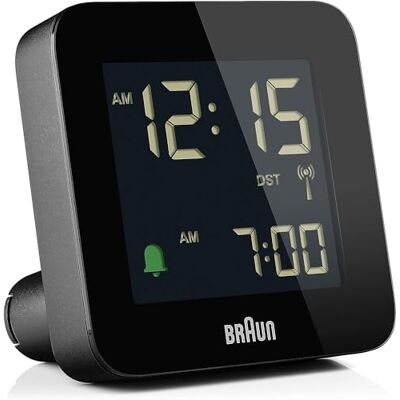 Braun Digitale wekker, sluimerfunctie, lcd-negatief display, snelinstellingsfunctie, Crescendo-alarm, zwart, model BC09-DCF Braun Digitale wekker, sluimerfunctie, lcd-negatief display, snelinstellingsfunctie, Crescendo-alarm, zwart, model BC09-DCF