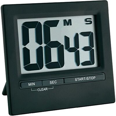 TFA Dostmann Elektronische timer en stopwatch, 38.2013.01, kunststof, aluminium, zwart TFA Dostmann Elektronische timer en stopwatch, 38.2013.01, kunststof, aluminium, zwart