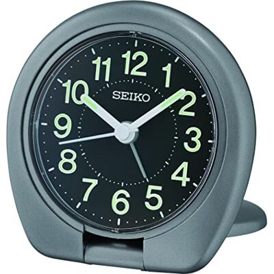 Seiko Clock QHT018T reiswekker Analoge reiswekker Grijs Seiko Clock QHT018T reiswekker Analoge reiswekker Grijs