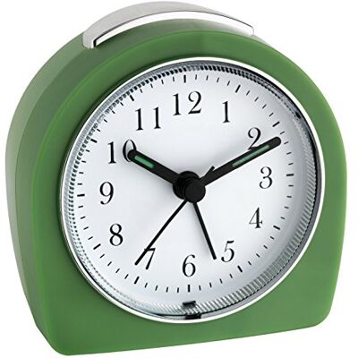 TFA Dostmann Analoog wekker 60.1021, stil uurwerk, alarm met sluimerfunctie, achtergrondverlichting, groen, L 87 x B 55 x H 90 mm TFA Dostmann Analoog wekker 60.1021, stil uurwerk, alarm met sluimerfunctie, achtergrondverlichting, groen, L 87 x B 55 x H 90 mm