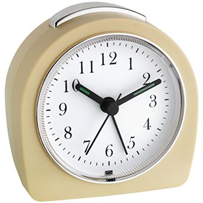 TFA Dostmann Analoge wekker 60.1021, stil uurwerk, alarm met sluimerfunctie, achtergrondverlichting, beige, 87 x 55 x 90 mm (l x b x h) TFA Dostmann Analoge wekker 60.1021, stil uurwerk, alarm met sluimerfunctie, achtergrondverlichting, beige, 87 x 55 x 90 mm (l x b x h)