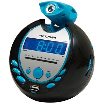 Metronic Sportsman 477016 wekkerradio met USB-aansluiting, zwart en blauw Metronic Sportsman 477016 wekkerradio met USB-aansluiting, zwart en blauw