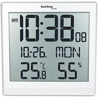 techno line Technoline, WS 8015 Design Wandklok, 224 x 23 x 224 mm, wit glanzend techno line Technoline, WS 8015 Design Wandklok, 224 x 23 x 224 mm, wit glanzend