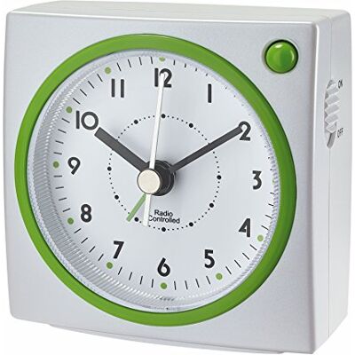 TFA Dostmann Draadloze wekker 60.1516.04 met snooze-functie, groen/wit TFA Dostmann Draadloze wekker 60.1516.04 met snooze-functie, groen/wit