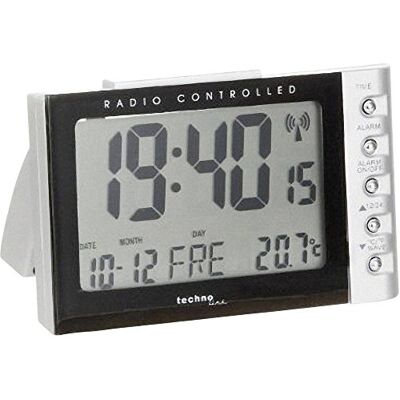 techno line Technoline WT188 radiowekker, zilverkleurig, zwart techno line Technoline WT188 radiowekker, zilverkleurig, zwart