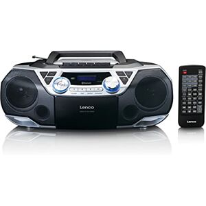 Lenco SCD-720 Boombox DAB+, Bluetooth 5.0, CD/MP3-speler, cassettespeler, FM-radio, USB-poort, 2 x 6 W RMS en Bass Reflex, afstandsbediening, zilver Lenco SCD-720 Boombox DAB+, Bluetooth 5.0, CD/MP3-speler, cassettespeler, FM-radio, USB-poort, 2 x 6 W RMS en Bass Reflex, afstandsbediening, zilver
