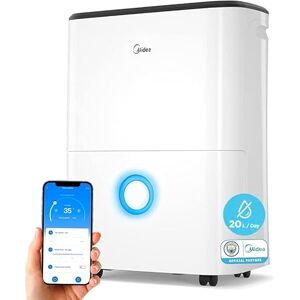 Midea Luchtontvochtiger 20L Stille luchtontvochtiger 41dB 24-uurs timer Werkgebied 37m2 3L tank Met milieuvriendelijk R290 koelmiddel Mod.MDDF-20DEN7-QA3 Midea Luchtontvochtiger 20L Stille luchtontvochtiger 41dB 24-uurs timer Werkgebied 37m2 3L tank Met milieuvriendelijk R290 koelmiddel Mod.MDDF-20DEN7-QA3