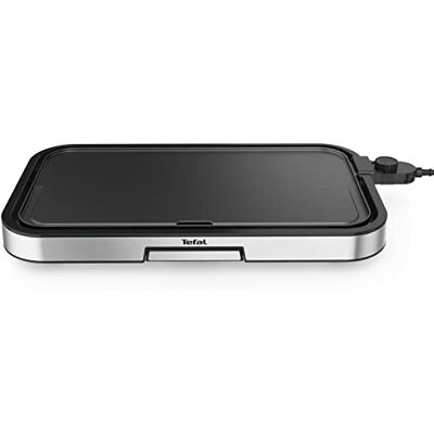 Tefal CB631D Enorme grillplaat voor 12 personen, XXL grilloppervlak, antiaanbaklaag, verstelbare thermostaat, olievrij, gezond koken, gemakkelijk te reinigen, 2300 W, roestvrij staal Tefal CB631D Enorme grillplaat voor 12 personen, XXL grilloppervlak, antiaanbaklaag, verstelbare thermostaat, olievrij, gezond koken, gemakkelijk te reinigen, 2300 W, roestvrij staal
