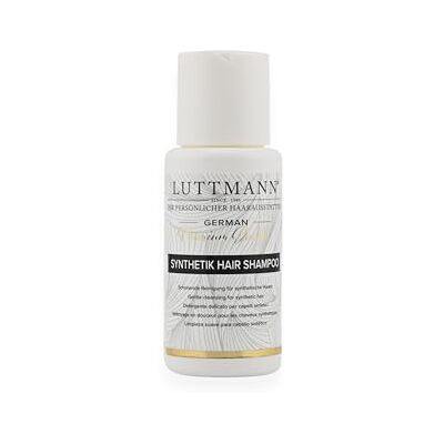 LUTTMANN Synthetik Hair Vervangingsshampoo voor synthetische pruiken en haarstukjes, zorgt voor frisheid en eenvoudig ontwarren, Duitse kwaliteit, made in Germany, 50 ml LUTTMANN Synthetik Hair Vervangingsshampoo voor synthetische pruiken en haarstukjes, zorgt voor frisheid en eenvoudig ontwarren, Duitse kwaliteit, made in Germany, 50 ml