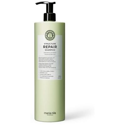 Maria Nila Structure Repair, Shampoo 1000 ml, voor beschadigd en chemisch behandeld haar, reconstructief en hydraterend algenextract, 100% veganistisch en zonder sulfaten/parabenen Maria Nila Structure Repair, Shampoo 1000 ml, voor beschadigd en chemisch behandeld haar, reconstructief en hydraterend algenextract, 100% veganistisch en zonder sulfaten/parabenen