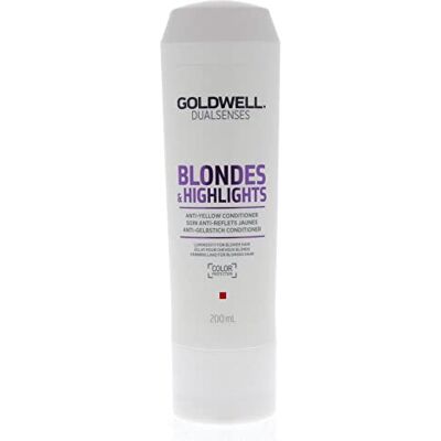 Goldwell Dualsenses Blondes & Highlights, anti-vergeling conditioner voor blond en gekruld haar, 200 ml Goldwell Dualsenses Blondes & Highlights, anti-vergeling conditioner voor blond en gekruld haar, 200 ml
