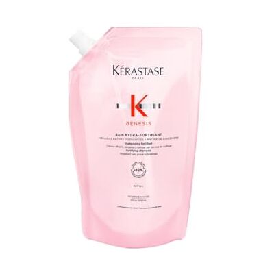 KÉRASTASE Genesis Navulverpakking Bain Hydra-Fortifiant – shampoo tegen haaruitval – reinigt en versterkt – Aminexil – Edelweiss & gemberwortel – fijn en breekbaar haar – 500 ml KÉRASTASE Genesis Navulverpakking Bain Hydra-Fortifiant – shampoo tegen haaruitval – reinigt en versterkt – Aminexil – Edelweiss & gemberwortel – fijn en breekbaar haar – 500 ml