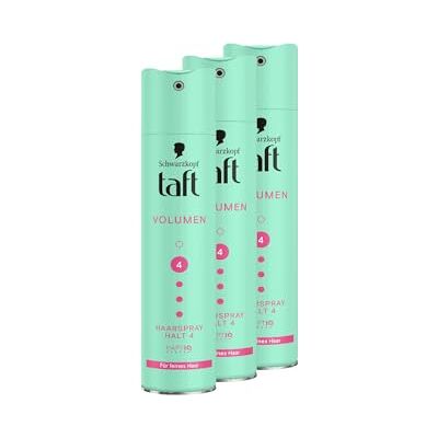 TAFT Schwarzkopf Stylingspray voor fijn haar, 3 stuks (3 x 250 ml), fixatieniveau 4, veganistische formule* TAFT Schwarzkopf Stylingspray voor fijn haar, 3 stuks (3 x 250 ml), fixatieniveau 4, veganistische formule*