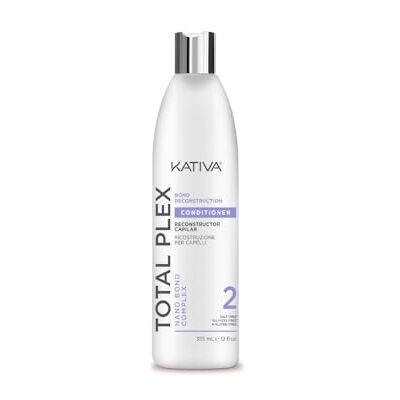 KATIVA Total Plex Bond Repair Conditioner voor haarbinding, hoge hydratatiehersteller, haarreconstructie, 355 ml KATIVA Total Plex Bond Repair Conditioner voor haarbinding, hoge hydratatiehersteller, haarreconstructie, 355 ml