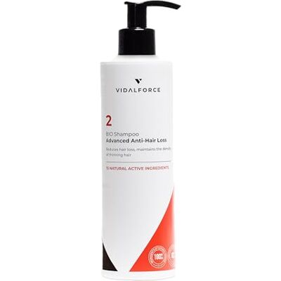 VIDALFORCE Beste shampoo 2023 biologische anti-haaruitval I shampoo 2 aanbevolen bij geavanceerde kaalheid I shampoo zonder chemische sulfaten en parabenen zonder siliconen. Geschikt voor alle haartypes VIDALFORCE Beste shampoo 2023 biologische anti-haaruitval I shampoo 2 aanbevolen bij geavanceerde kaalheid I shampoo zonder chemische sulfaten en parabenen zonder siliconen. Geschikt voor alle haartypes