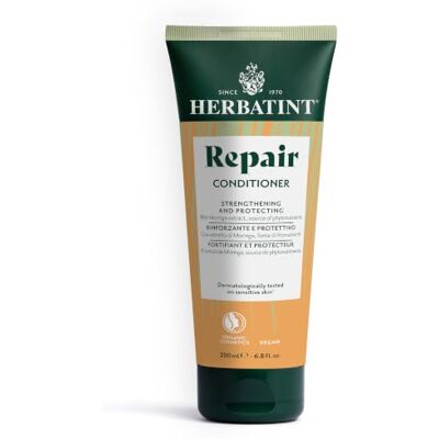 Herbatint Repair Conditioner biologische herstellende balsem – 200 ml, verzorgt en herstelt gestrest, droog en beschadigd haar, 99% natuurlijke ingrediënten, met extracten van moringa, olijf, jojoba Herbatint Repair Conditioner biologische herstellende balsem – 200 ml, verzorgt en herstelt gestrest, droog en beschadigd haar, 99% natuurlijke ingrediënten, met extracten van moringa, olijf, jojoba