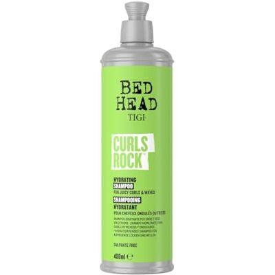 TIGI Bed Head by Curls Rock, hydraterende shampoo, 400 ml, professionele reinigingswas voor krullend haar, definieert krullen met hydraterende arganolie-essences, verbetert het krullenpatroon TIGI Bed Head by Curls Rock, hydraterende shampoo, 400 ml, professionele reinigingswas voor krullend haar, definieert krullen met hydraterende arganolie-essences, verbetert het krullenpatroon