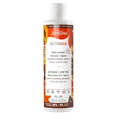 Activilong Co-Wash Actiforce – Wascrème zonder uitspoelen – krullend en kroeshaar – 97% natuurlijke ingrediënten – zonder siliconen, sulfaten en minerale olie – gemaakt in Frankrijk – 240 ml Activilong Co-Wash Actiforce – Wascrème zonder uitspoelen – krullend en kroeshaar – 97% natuurlijke ingrediënten – zonder siliconen, sulfaten en minerale olie – gemaakt in Frankrijk – 240 ml