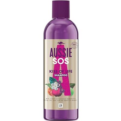 Aussie Kiss Of Life Hair Repair Treatment Vegan SOS-shampoo voor droog en beschadigd haar, reparatiebehandeling met Australisch superfood-mengsel, 290 ml Aussie Kiss Of Life Hair Repair Treatment Vegan SOS-shampoo voor droog en beschadigd haar, reparatiebehandeling met Australisch superfood-mengsel, 290 ml