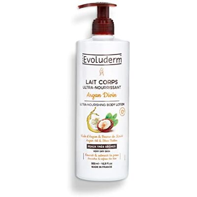 Evoluderm Ultra-voedende lichaamsmelk Argan Divine 500 ml Gemaakt in Frankrijk Evoluderm Ultra-voedende lichaamsmelk Argan Divine 500 ml Gemaakt in Frankrijk