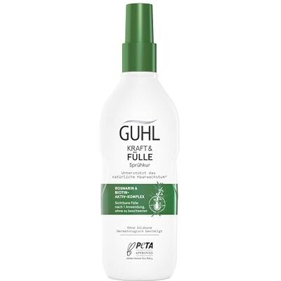 Guhl Kraft & Fülle Cure spray, inhoud: 150 ml, volume zichtbaar na 1 toepassing, zonder verzwaring, siliconenvrij Guhl Kraft & Fülle Cure spray, inhoud: 150 ml, volume zichtbaar na 1 toepassing, zonder verzwaring, siliconenvrij