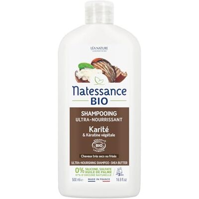 Natessance Shampooing ultra-nourrissant Karité Bio & Kératine végétale Natessance Shampooing ultra-nourrissant Karité Bio & Kératine végétale