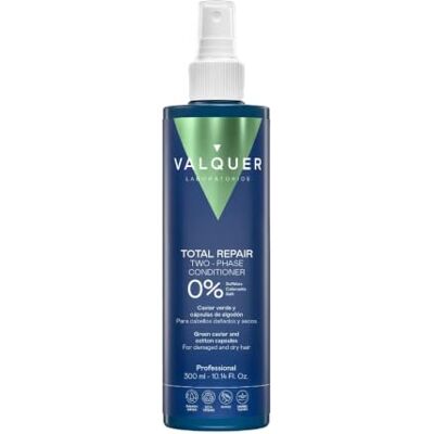 Valquer Laboratorios VALQUER Total Repair Conditioner zonder uitspoelen 0% formule 300 ml Reparatie, hydratatie en ontwarring van droog en beschadigd haar, groene kaviaar en katoenen capsules, veganistisch Valquer Laboratorios VALQUER Total Repair Conditioner zonder uitspoelen 0% formule 300 ml Reparatie, hydratatie en ontwarring van droog en beschadigd haar, groene kaviaar en katoenen capsules, veganistisch