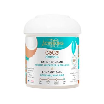 Activilong Coco D'Amour Fondant Balsem – zonder uitspoelen – getextureerd haar – hydrateert, vergemakkelijkt het stylen – verwijdert kroezen – 99% natuurlijke ingrediënten – kokosgeur – gemaakt in Frankrijk – 100 ml Activilong Coco D'Amour Fondant Balsem – zonder uitspoelen – getextureerd haar – hydrateert, vergemakkelijkt het stylen – verwijdert kroezen – 99% natuurlijke ingrediënten – kokosgeur – gemaakt in Frankrijk – 100 ml