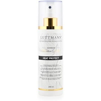 LUTTMANN ® Heat Protect Spray 200 ml Hittebeschermingsspray met biologische arganolie voor extensions, pruiken, haarstukjes en natuurlijk haar Made in Germany LUTTMANN ® Heat Protect Spray 200 ml Hittebeschermingsspray met biologische arganolie voor extensions, pruiken, haarstukjes en natuurlijk haar Made in Germany