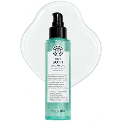 Maria Nila True Soft, Arganolie 100 ml, Voor Droog Haar, Arganolie Rehydrateert en Vermindert Kroezen, 100% Veganistisch en vrij van Sulfaten/Parabenen Maria Nila True Soft, Arganolie 100 ml, Voor Droog Haar, Arganolie Rehydrateert en Vermindert Kroezen, 100% Veganistisch en vrij van Sulfaten/Parabenen
