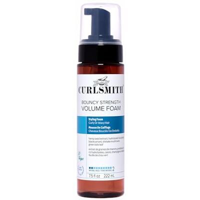 CURLSMITH Bouncy Strength Volume Foam, Styling Foam for Curly & Wavy Hair, Light Hold (7,5 fl oz) CURLSMITH Bouncy Strength Volume Foam, Styling Foam for Curly & Wavy Hair, Light Hold (7,5 fl oz)