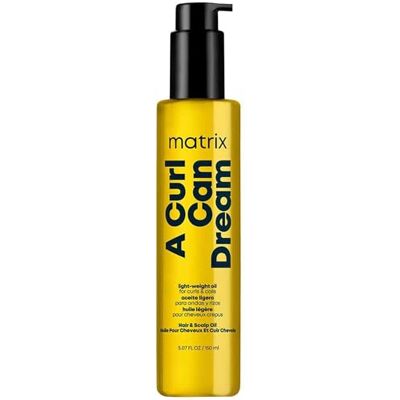 Matrix A Curl Can Dream Haarolie voor krullend en golvend haar, verrijkt met vitamine E en zonnebloemolie, lichte textuur, A Curl Can Dream, 150 ml Matrix A Curl Can Dream Haarolie voor krullend en golvend haar, verrijkt met vitamine E en zonnebloemolie, lichte textuur, A Curl Can Dream, 150 ml