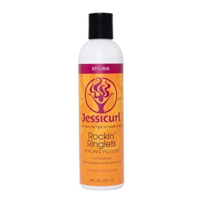 Jessicurl Rockin' Ringlets Styling Potion, Citrus-Lavendel, 8 Fl oz Lijnzaadextract, stijltang voor krullend haar en kroezen controle Jessicurl Rockin' Ringlets Styling Potion, Citrus-Lavendel, 8 Fl oz Lijnzaadextract, stijltang voor krullend haar en kroezen controle