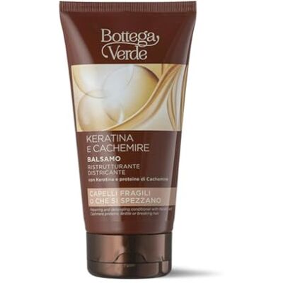 Bottega Verde , Keratine en kasjmier, balsamo, ontwarrend, met keratine en kasjmierproteïnen (150 ml) – breekbaar of droog haar Bottega Verde , Keratine en kasjmier, balsamo, ontwarrend, met keratine en kasjmierproteïnen (150 ml) – breekbaar of droog haar