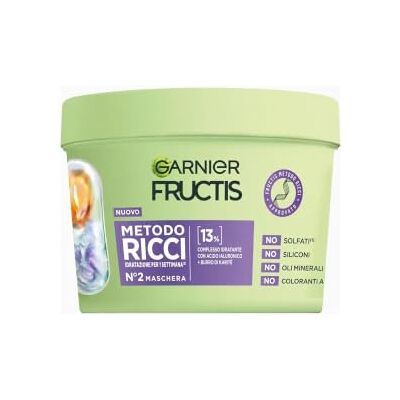 Garnier Fructis Hydraterend masker voor gedefinieerd krullend haar, gehydrateerd en zacht, verrijkt met hyaluronzuur en sheaboter, krullende methode, 375 ml Garnier Fructis Hydraterend masker voor gedefinieerd krullend haar, gehydrateerd en zacht, verrijkt met hyaluronzuur en sheaboter, krullende methode, 375 ml
