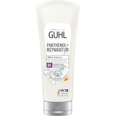 Guhl Panthenol + 2-in-1 kuur reparatie & conditioner inhoud: 200 ml haartype: geclaimd dermatologisch getest Guhl Panthenol + 2-in-1 kuur reparatie & conditioner inhoud: 200 ml haartype: geclaimd dermatologisch getest