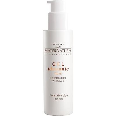 Maternatura , Hydraterende gel voor haar met aloë vera, anti-crêpe en vochtafstotend effect voor het stylen van krullend en zacht haar, biologisch, 100 ml Maternatura , Hydraterende gel voor haar met aloë vera, anti-crêpe en vochtafstotend effect voor het stylen van krullend en zacht haar, biologisch, 100 ml