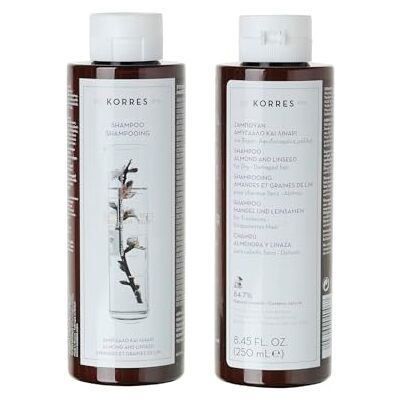 KORRES Amandel & Linseed Shampoo voor droog en beschadigd haar, zonder siliconen en parabenen, 250 ml KORRES Amandel & Linseed Shampoo voor droog en beschadigd haar, zonder siliconen en parabenen, 250 ml
