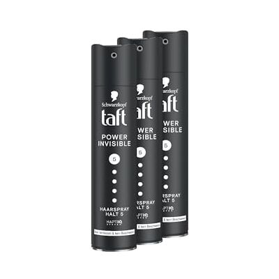 TAFT Schwarzkopf Set van 3 onzichtbare haarsprays (3 x 250 ml), fixatie 5, voor alle haartypes, veganistische formule TAFT Schwarzkopf Set van 3 onzichtbare haarsprays (3 x 250 ml), fixatie 5, voor alle haartypes, veganistische formule
