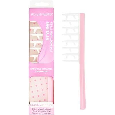 Brushworks stijlkam voor krullen, roze Brushworks stijlkam voor krullen, roze