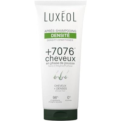 Luxéol Conditioner met dichtheid – +7076 haar in de groeifase* Verhoogt de dichtheid van het haar – 98% ingrediënten van natuurlijke oorsprong – siliconenvrij – 200 ml Luxéol Conditioner met dichtheid – +7076 haar in de groeifase* Verhoogt de dichtheid van het haar – 98% ingrediënten van natuurlijke oorsprong – siliconenvrij – 200 ml