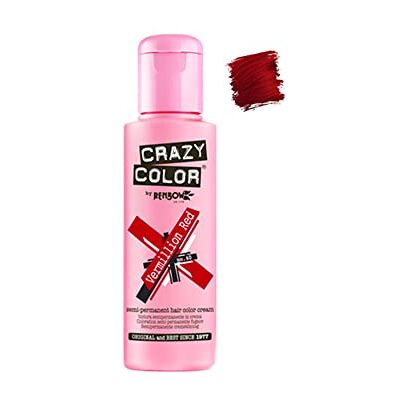 Crazy Color Renbow Hair Color Cream Semi-Permanente Haarverf, 40 Vermillion Red, 100 ml Crazy Color Renbow Hair Color Cream Semi-Permanente Haarverf, 40 Vermillion Red, 100 ml